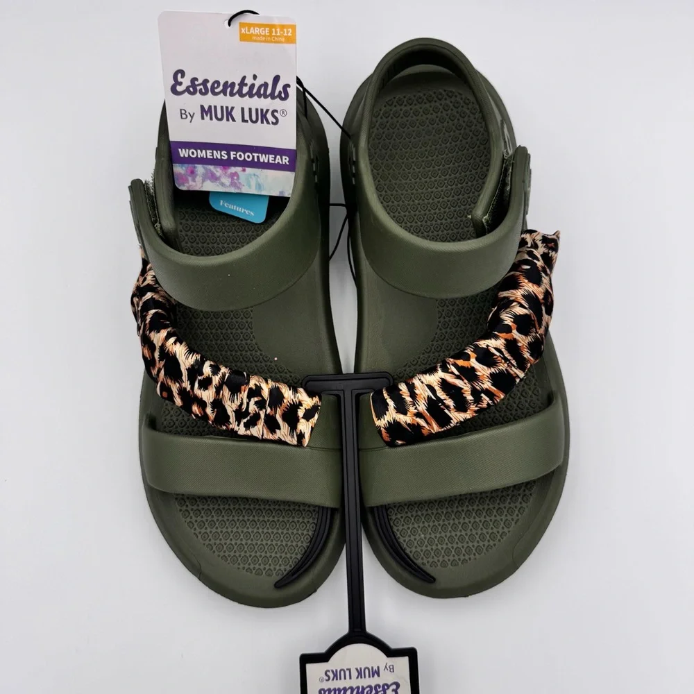 New with Tags (NWT) Essentials by MUK LUKS Surf Girl Sandals size XL 11-12 - Picture 2 of 6